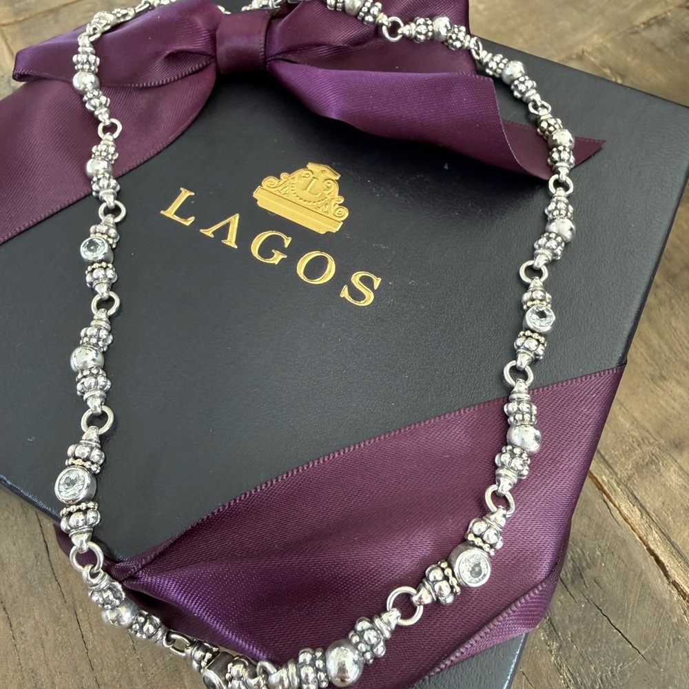 Lagos Topaz Station Necklace